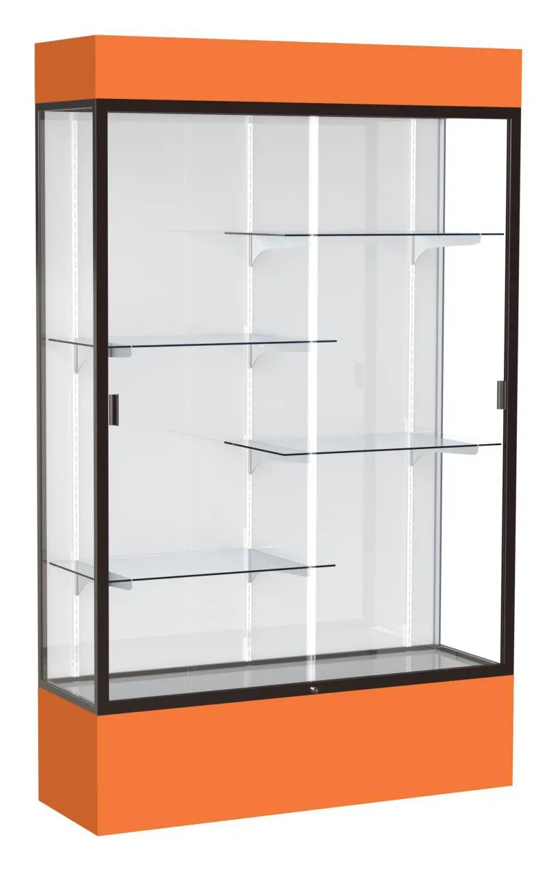 small glass display case with lights 48 x 80 15