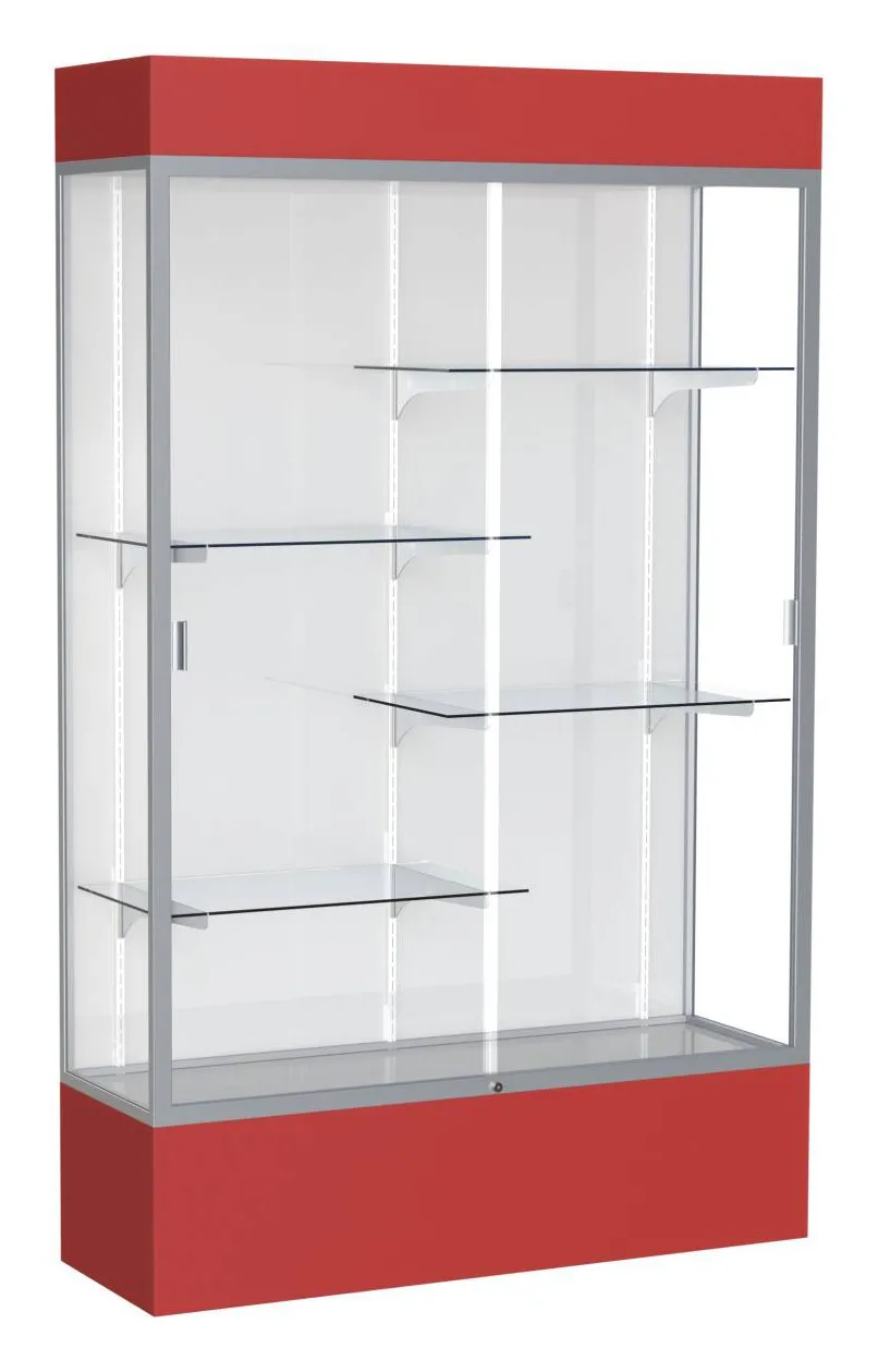 small glass display case with lights 48 x 80 26