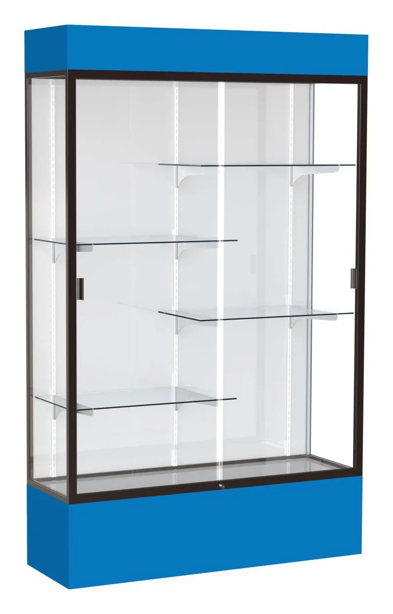 small glass display case with lights 48 x 80 18