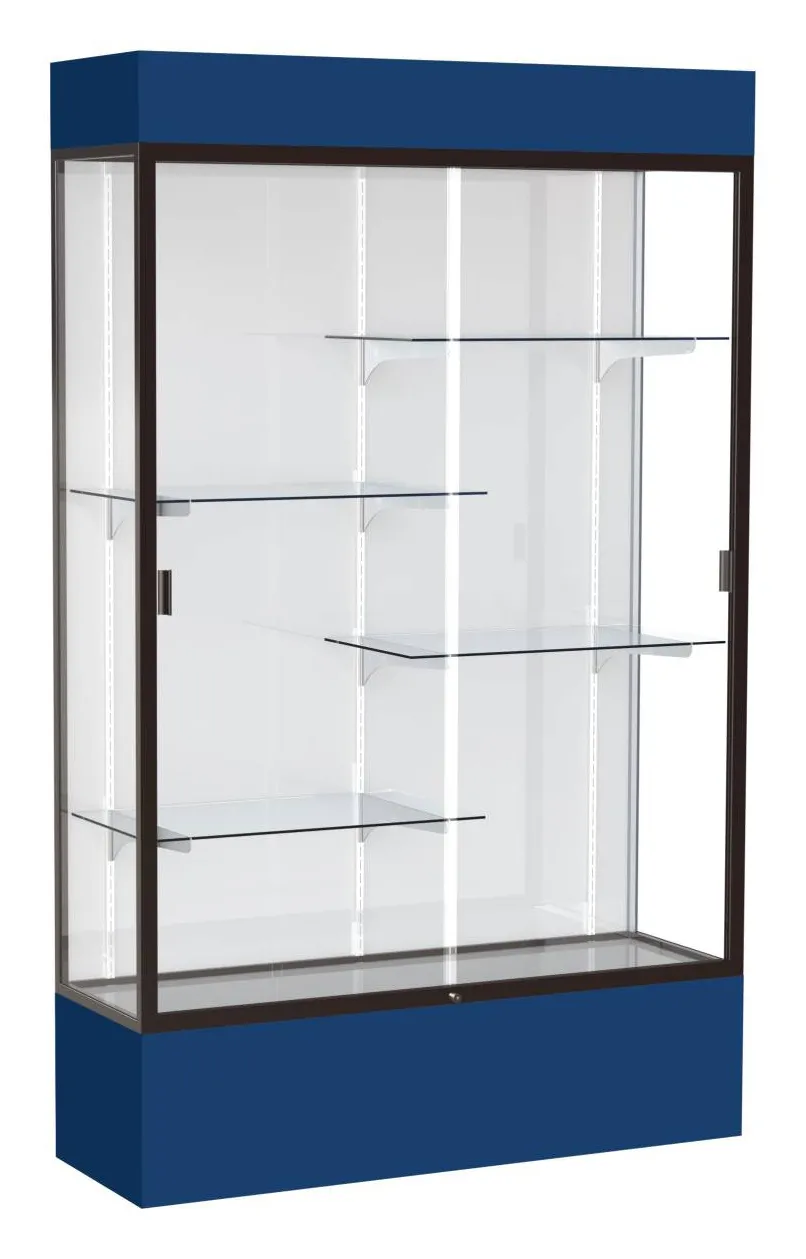 small glass display case with lights 48 x 80 14