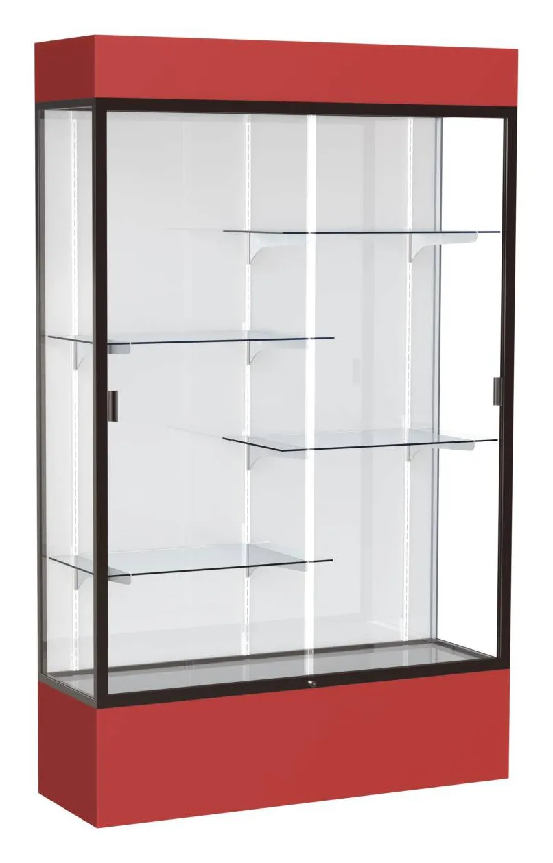 small glass display case with lights 48 x 80 17