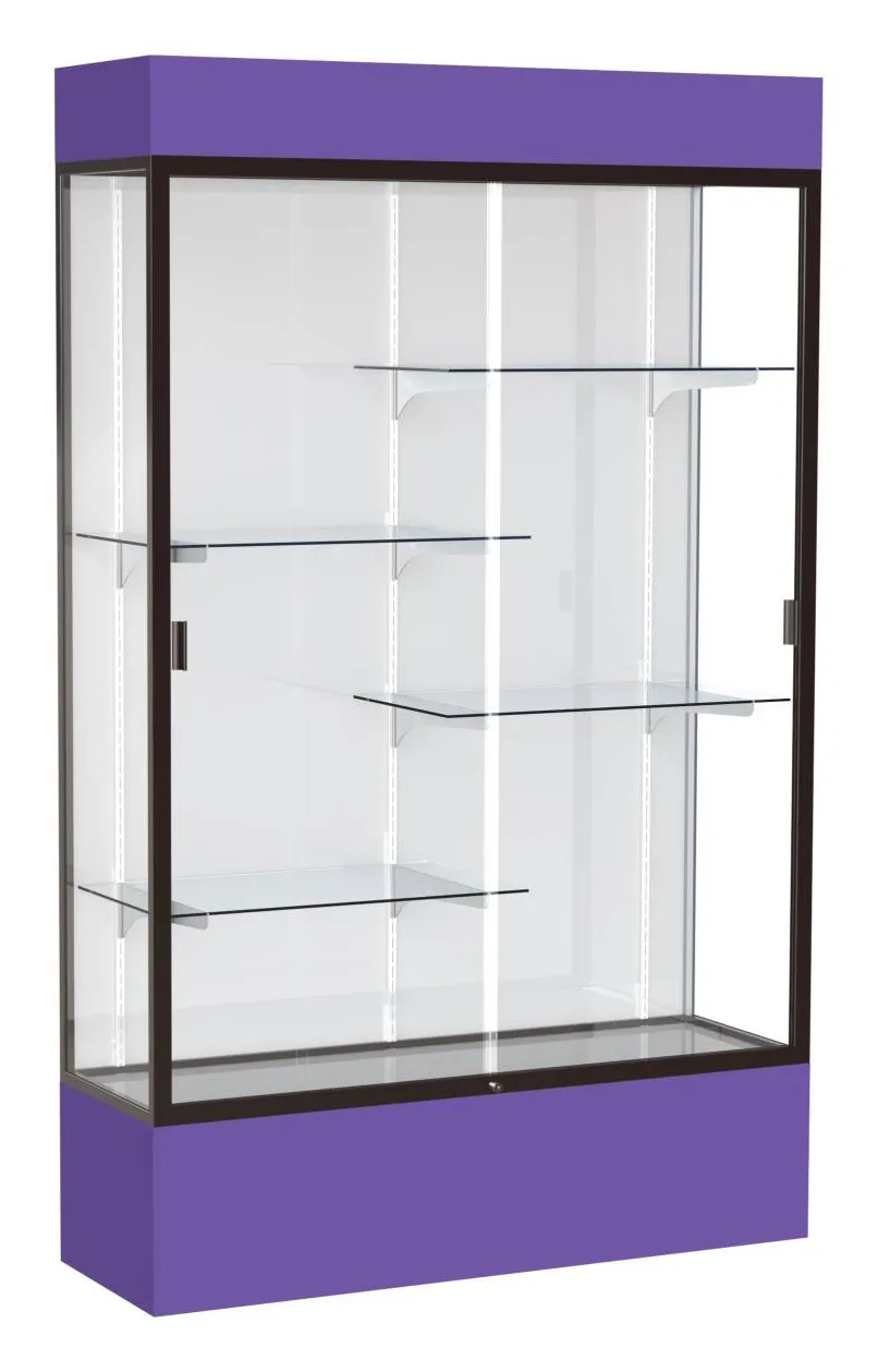 small glass display case with lights 48 x 80 16