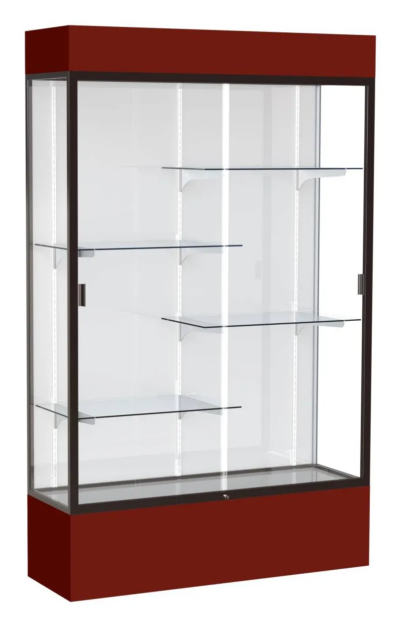 small glass display case with lights 48 x 80 13