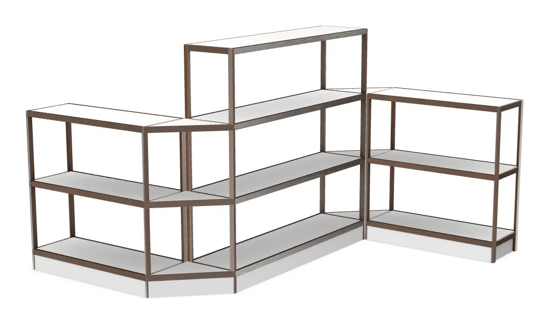 small large open shelving unit 145 x 72 12
