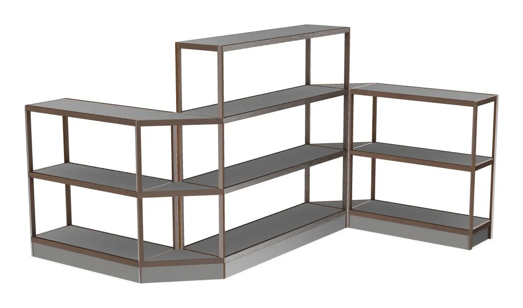 small large open shelving unit 145 x 72 11
