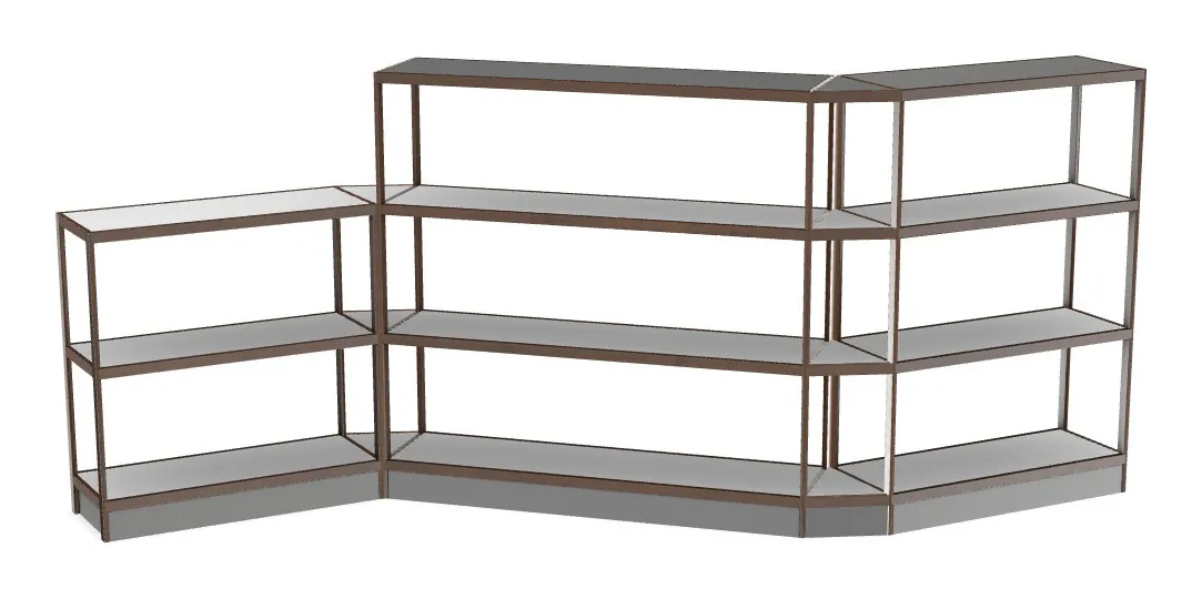 small open back shelving system 194 x 72 11