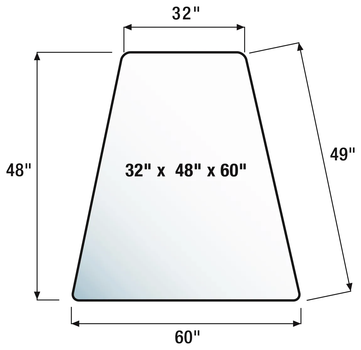 Corner Chair Mat for Hard Floors - 48