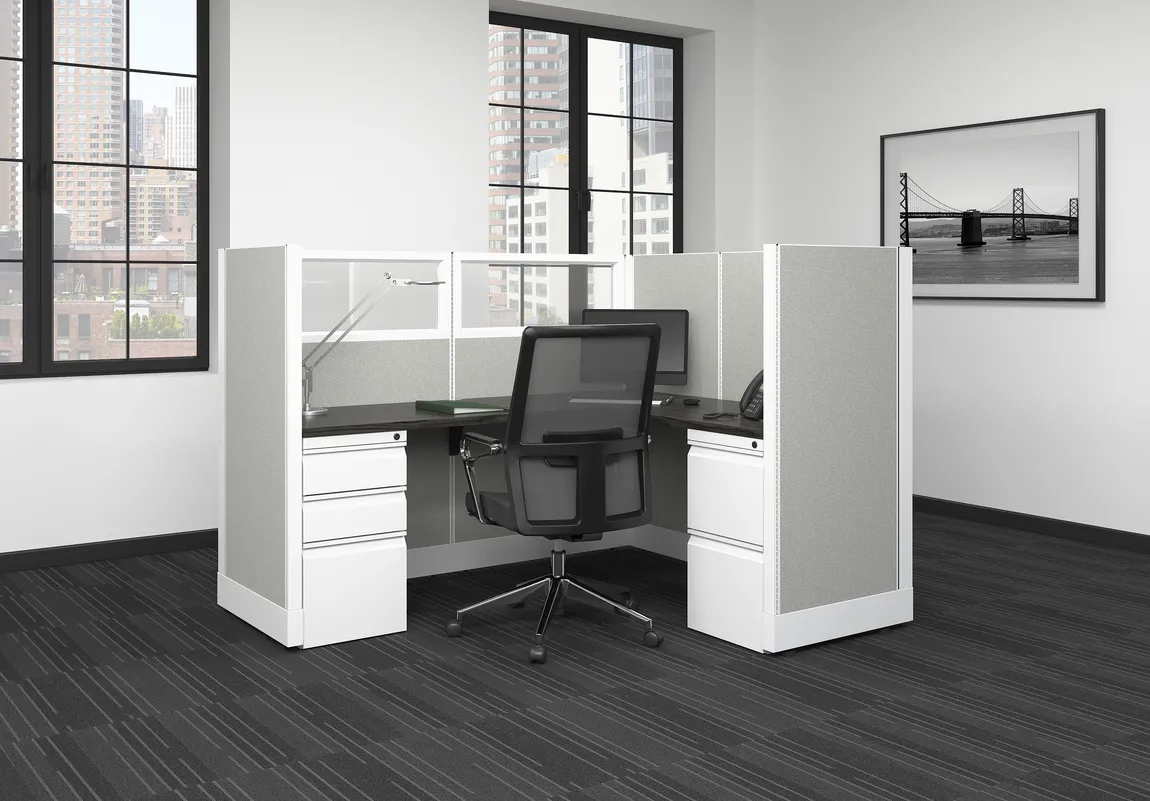 L Shaped Cubicle Workstation