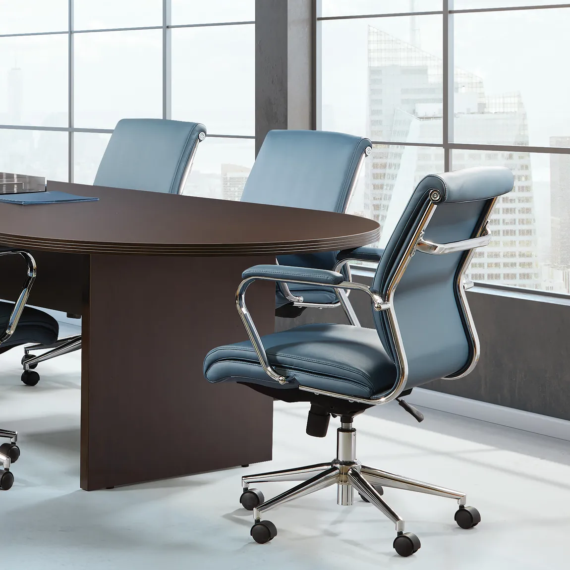 Mid Back Conference Room Chair with Arms