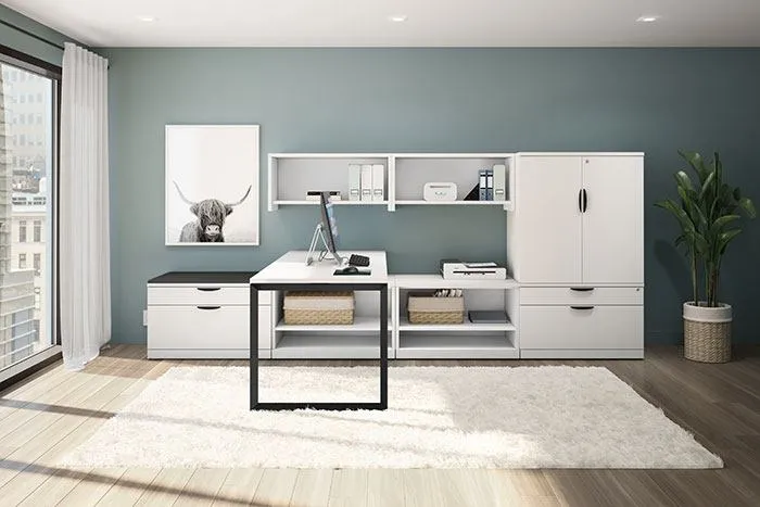 L Shaped Desk with Storage