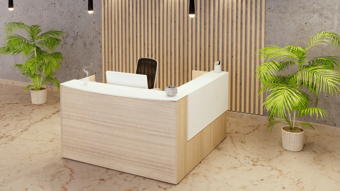 Modern L Shaped Reception Desk