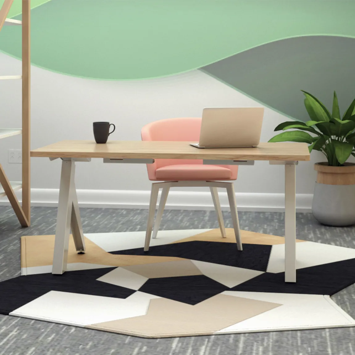 Sit to Stand Height Adjustable Desk