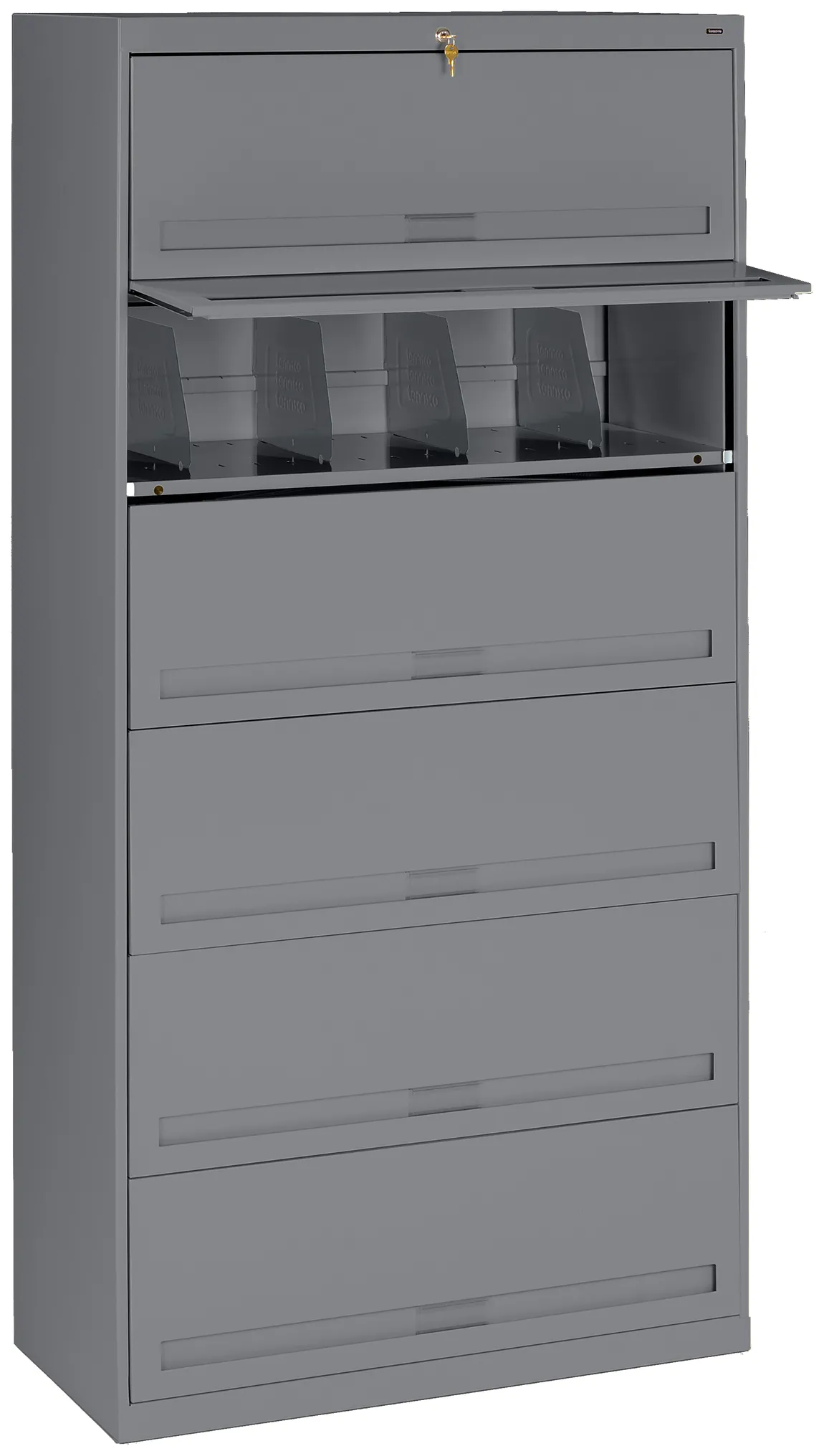 Lateral File Cabinet with Shelves