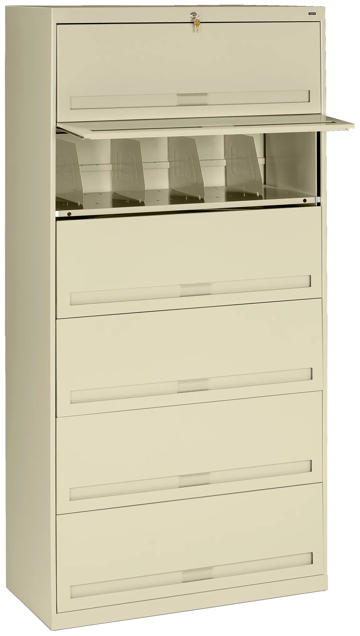 Lateral File Cabinet with Shelves