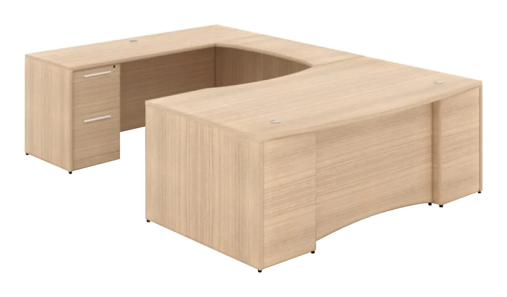 Bow Front U Shaped Desk