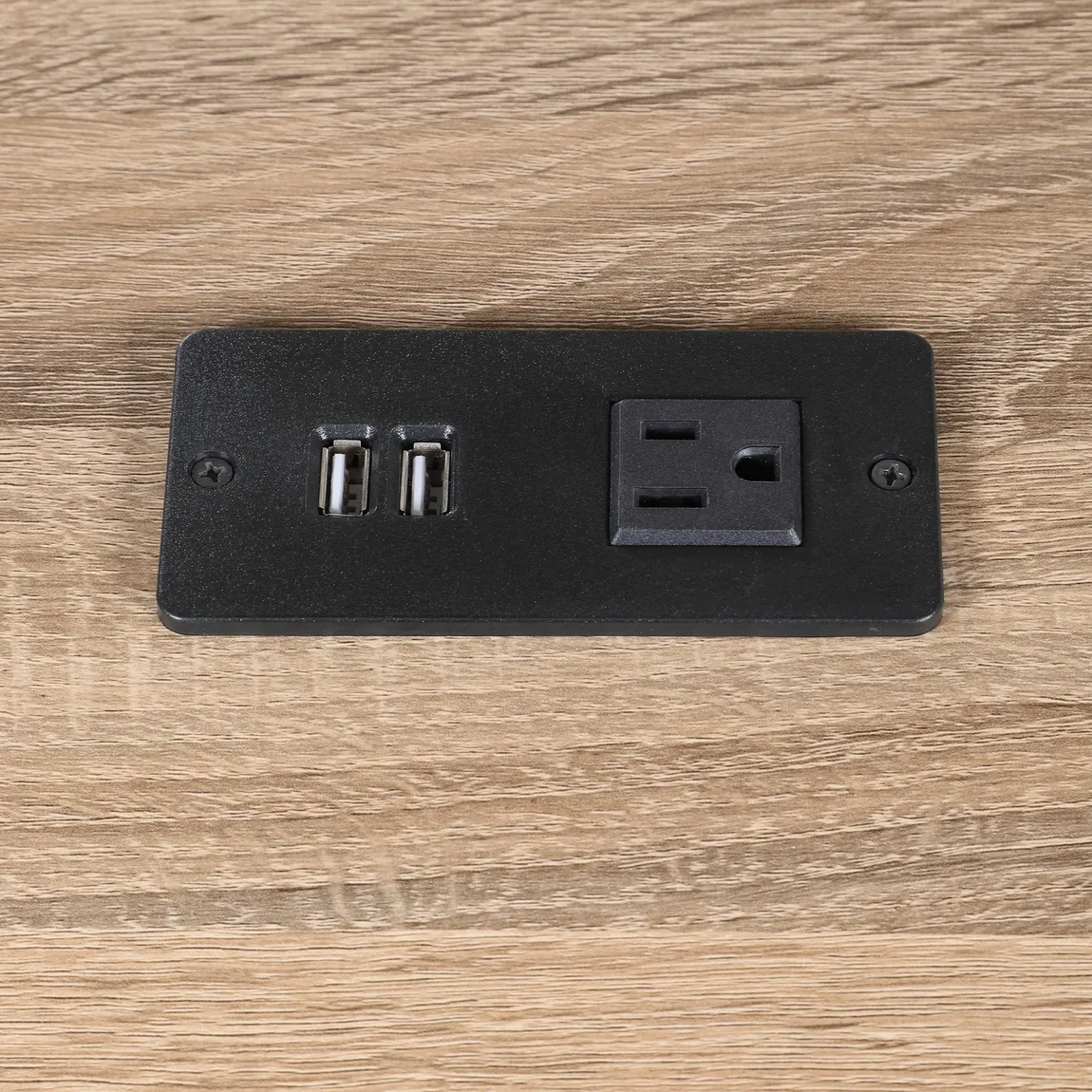 Home Office Desk with Elevated Monitor Shelf