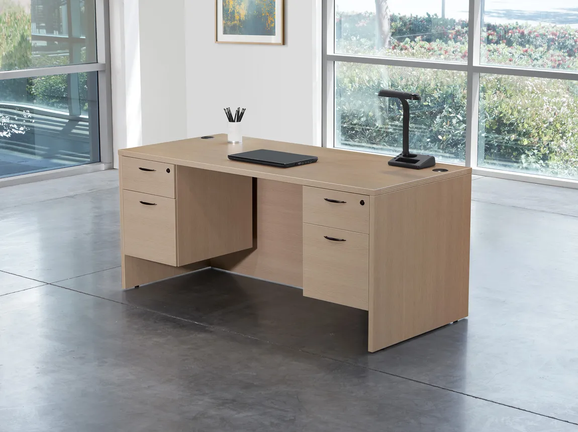 Rectangular Desk with Drawers