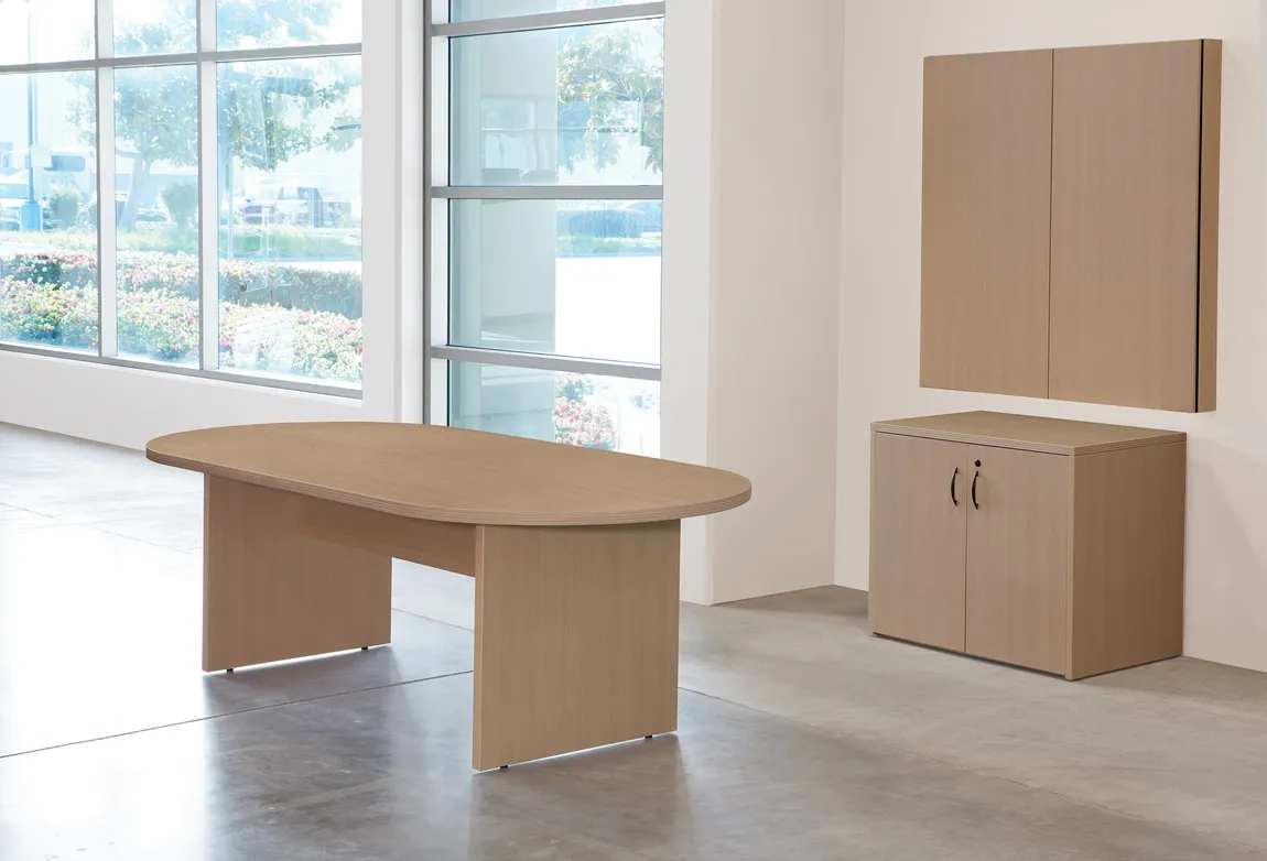 Conference Table with Storage and Whiteboard