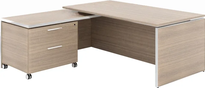 Executive L Shaped Desk with Drawers