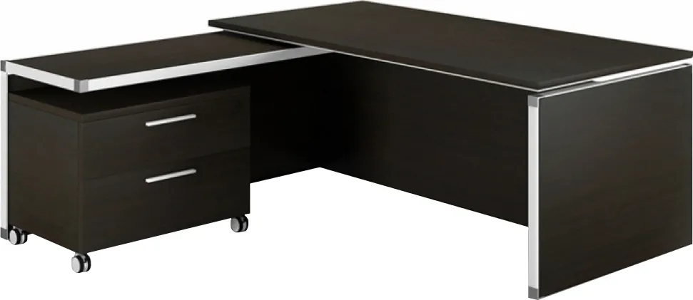Executive L Shaped Desk with Drawers