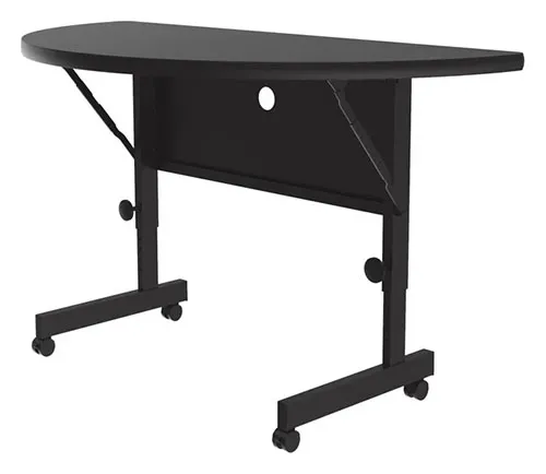 small flip top crescent table 11