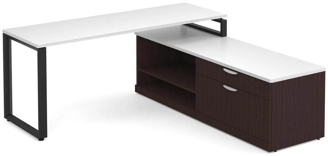 Modern L Shaped Desk with Storage