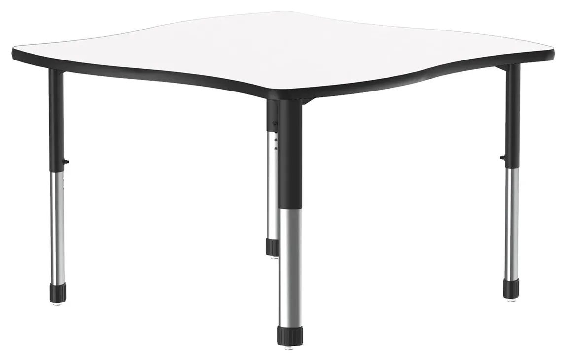 Adjustable Co-Working Dry-Erase Swerve Table