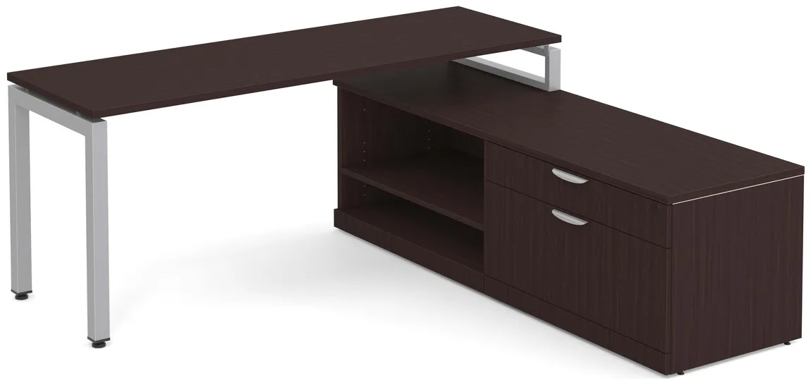 L Shaped Desk with Side Storage
