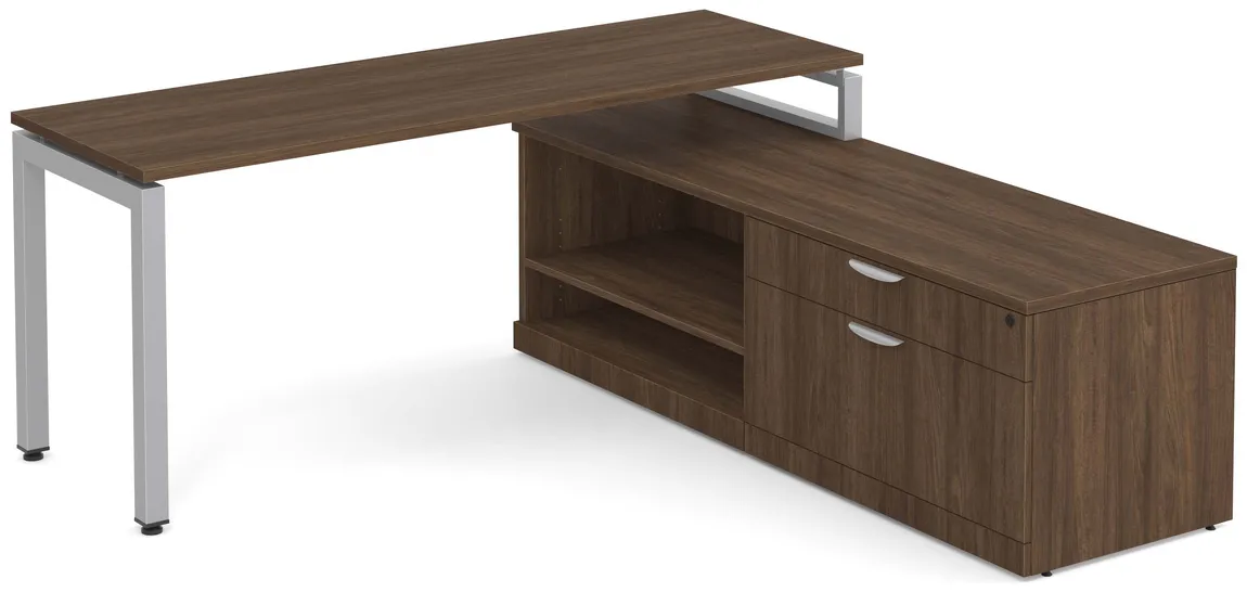 L Shaped Desk with Side Storage