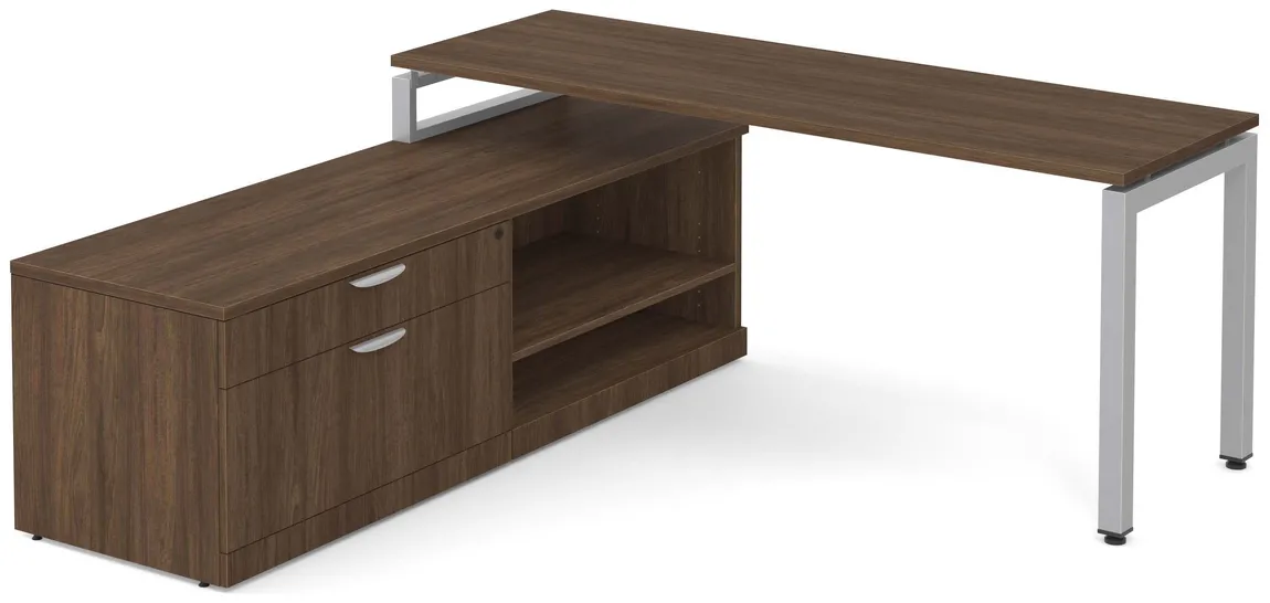 L Shaped Desk with Side Storage