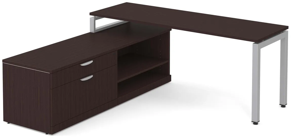 L Shaped Desk with Side Storage