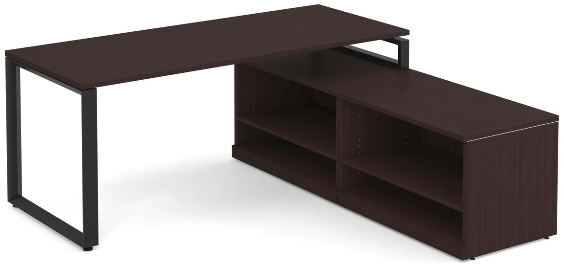 L Shaped Desk with Shelves