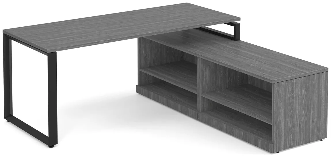 L Shaped Desk with Shelves
