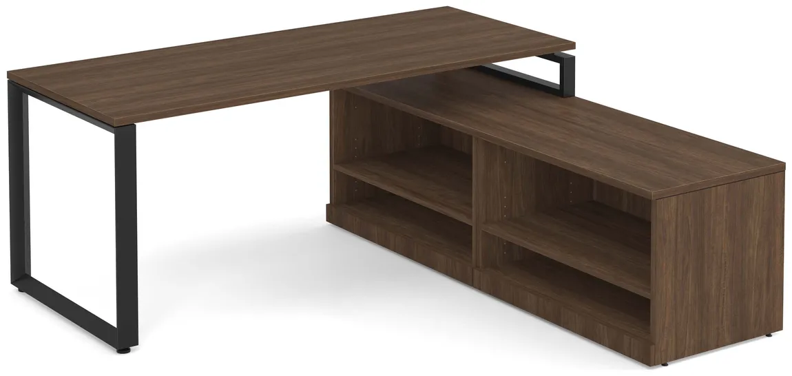 L Shaped Desk with Shelves
