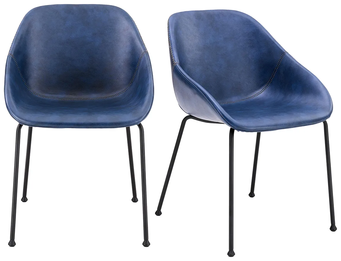 Mid-Century Contour Side Chair - Set of 2