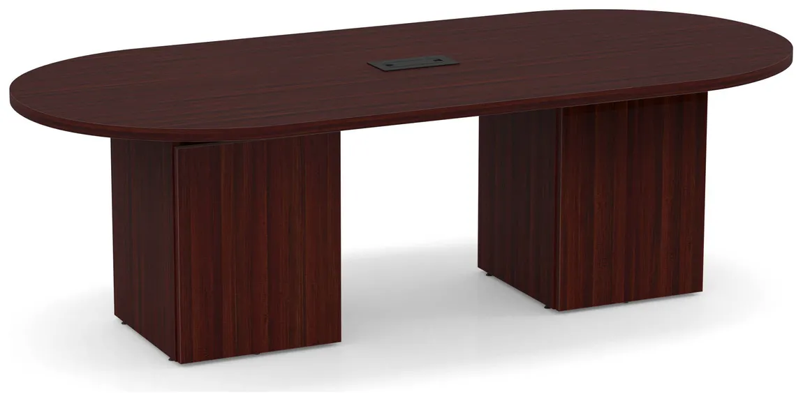 Racetrack Conference Table with Cube Base
