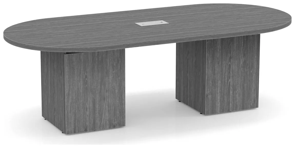 Racetrack Conference Table with Cube Base