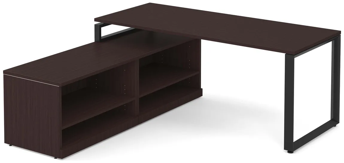 L Shaped Desk with Shelves