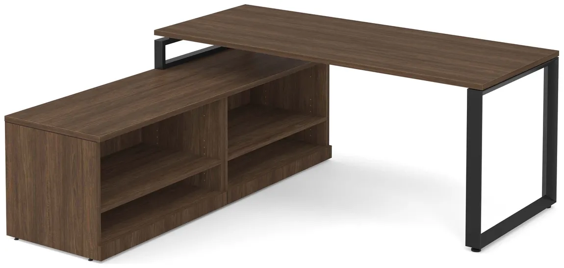 L Shaped Desk with Shelves