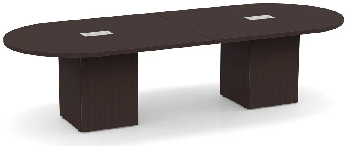Racetrack Conference Table with Cube Base