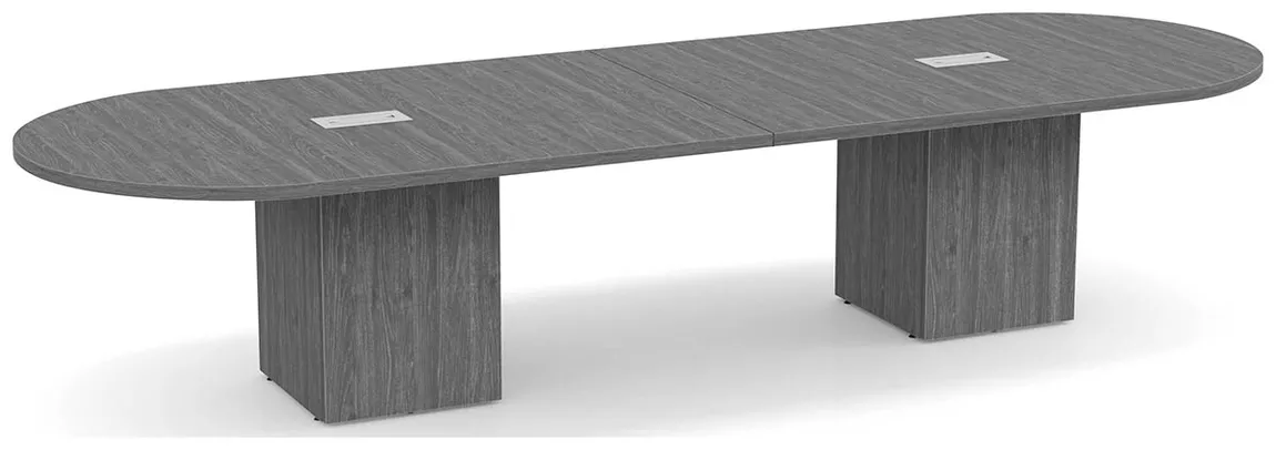 Racetrack Conference Table with Cube Base