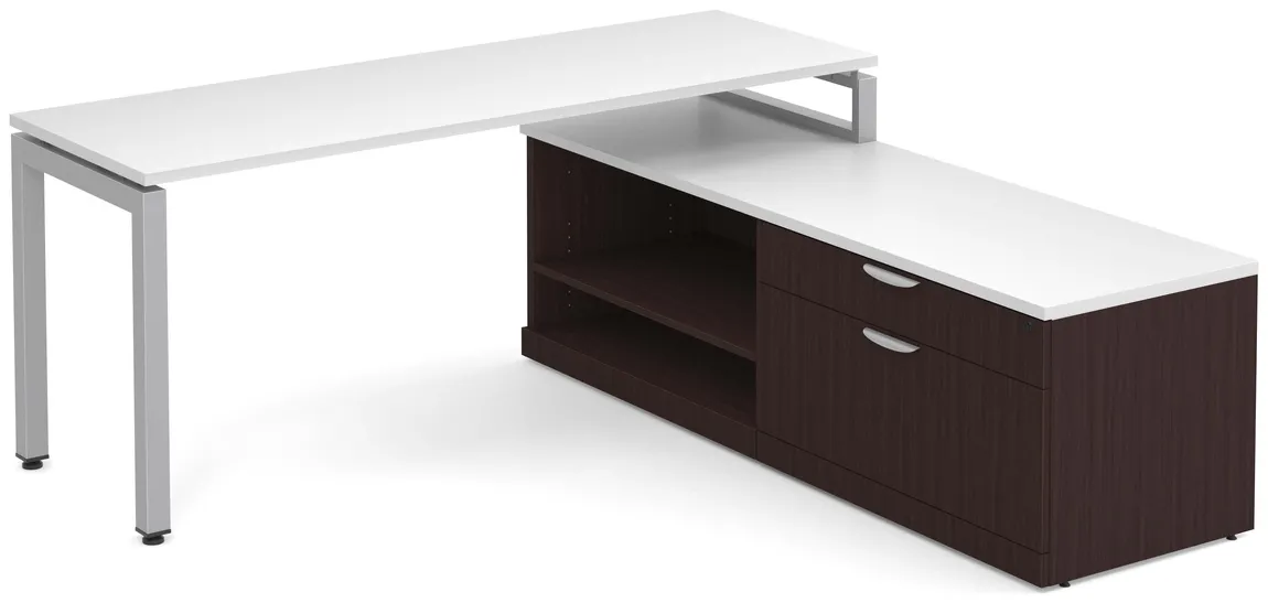 Modern L Shaped Desk with Storage