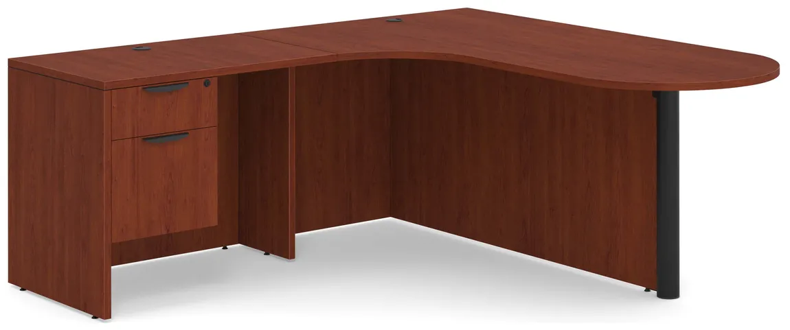 Peninsula Desk with Curved Edge