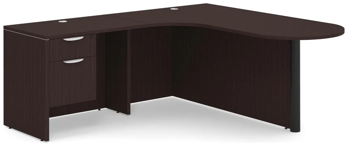 Peninsula Desk with Curved Edge