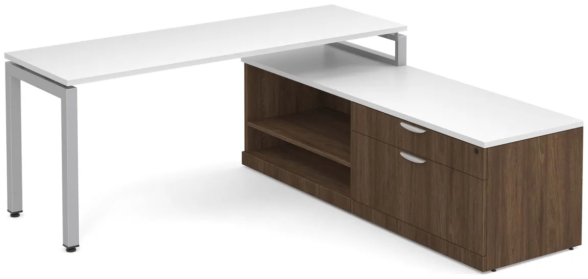 Modern L Shaped Desk with Storage