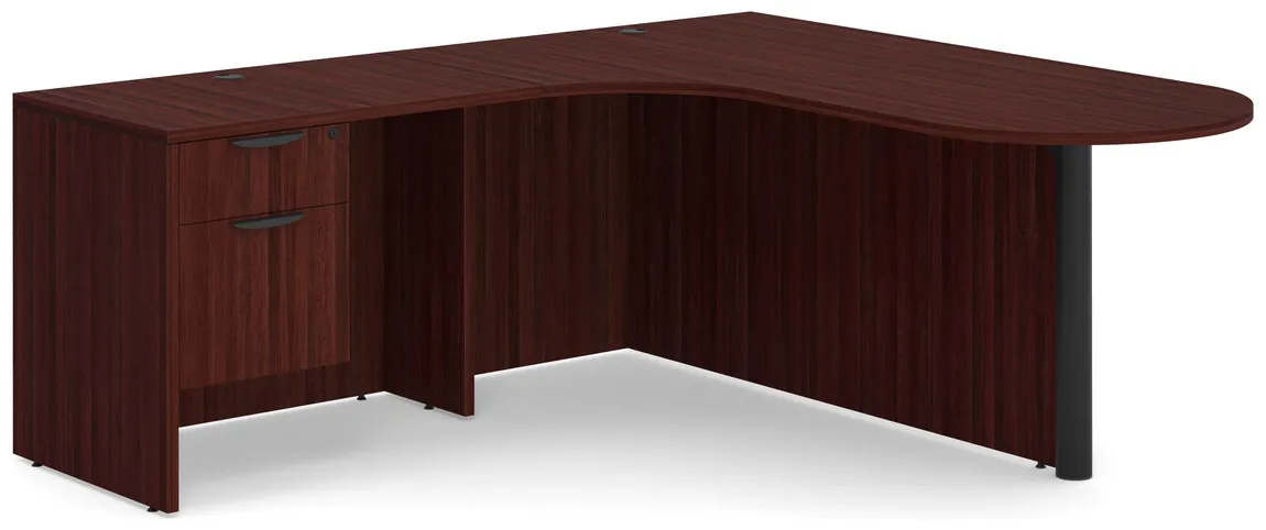 Peninsula Desk with Curved Edge