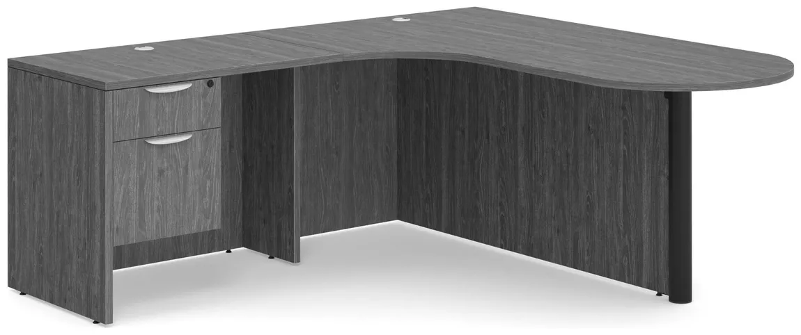 Peninsula Desk with Curved Edge