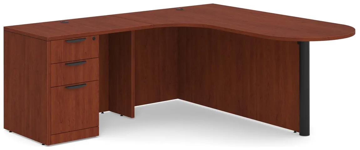 L Shaped Desk with Peninsula