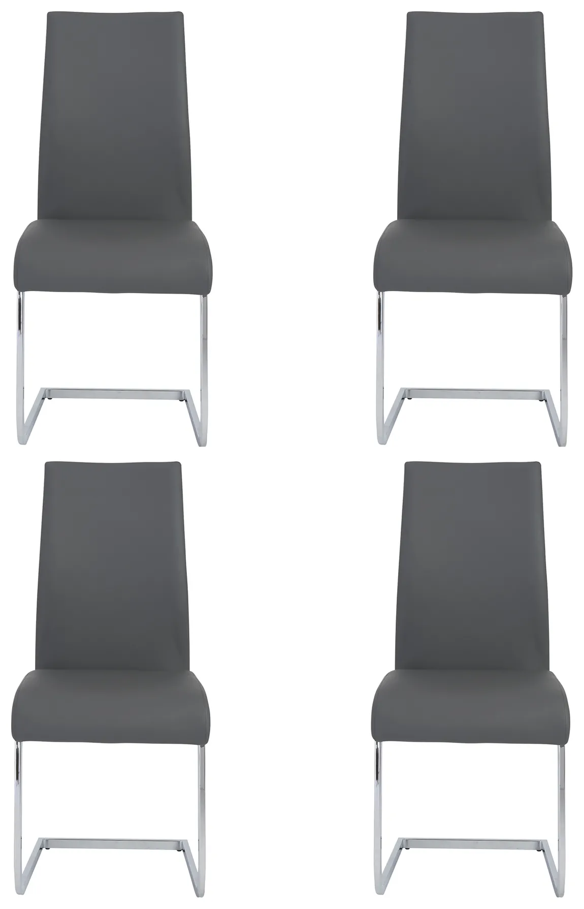 Contemporary Cantilever Side Chair - Set of 4