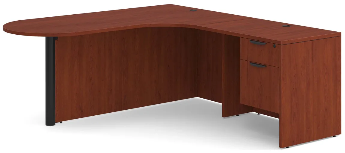 Peninsula Desk with Curved Edge